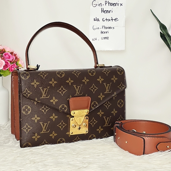 Louis Vuitton Handbags - Louis Vuitton Brown Monogram Satchel with Gold Hardware